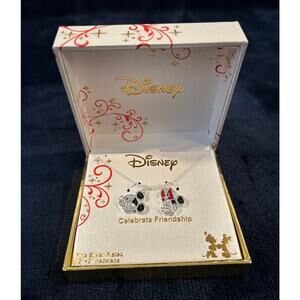Disney Mickey and Minnie Silver Plated Necklace